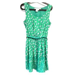 Max Studio Green Dress size M Little Birds